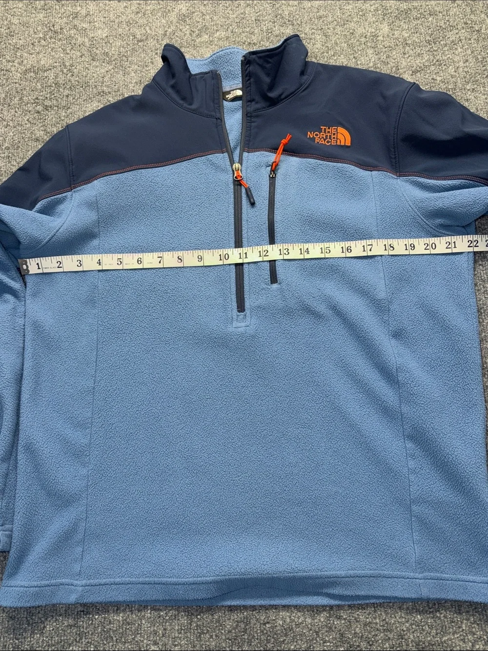 The North Face Light Blue & Navy Half-Zip Fleece Pullover